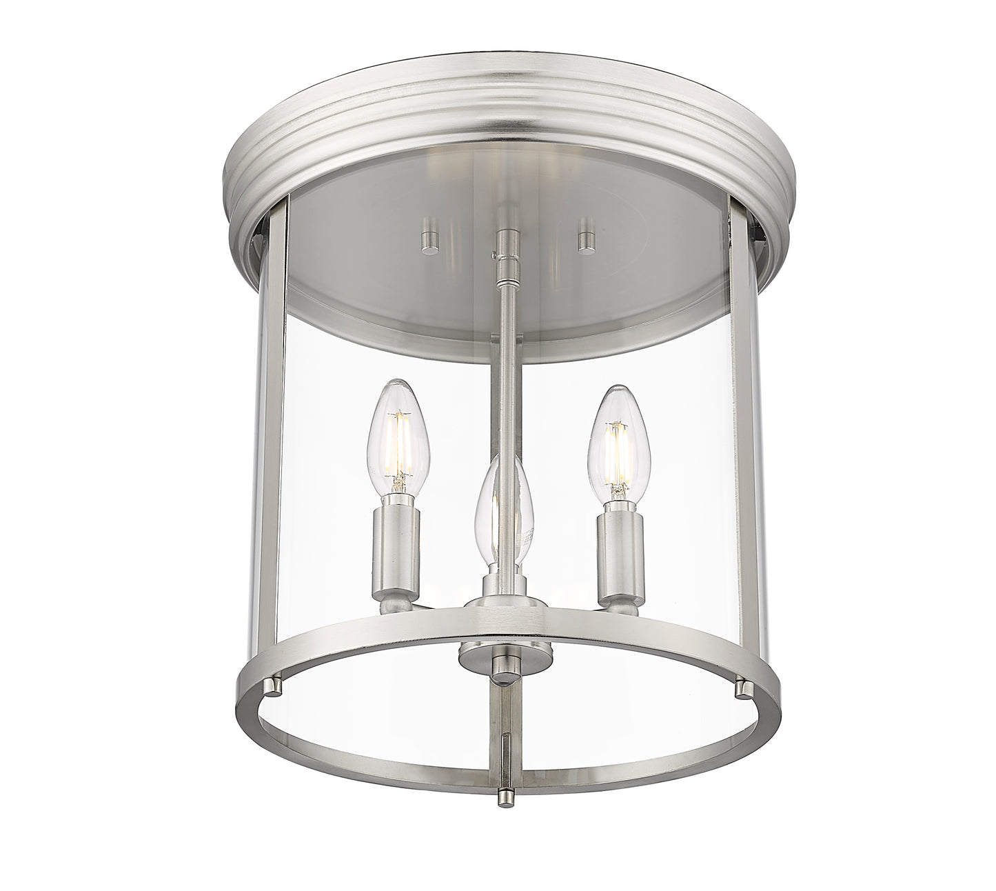 742F13-BN - Thayer 3 Light Flush 13" Mount - Brushed Nickel
