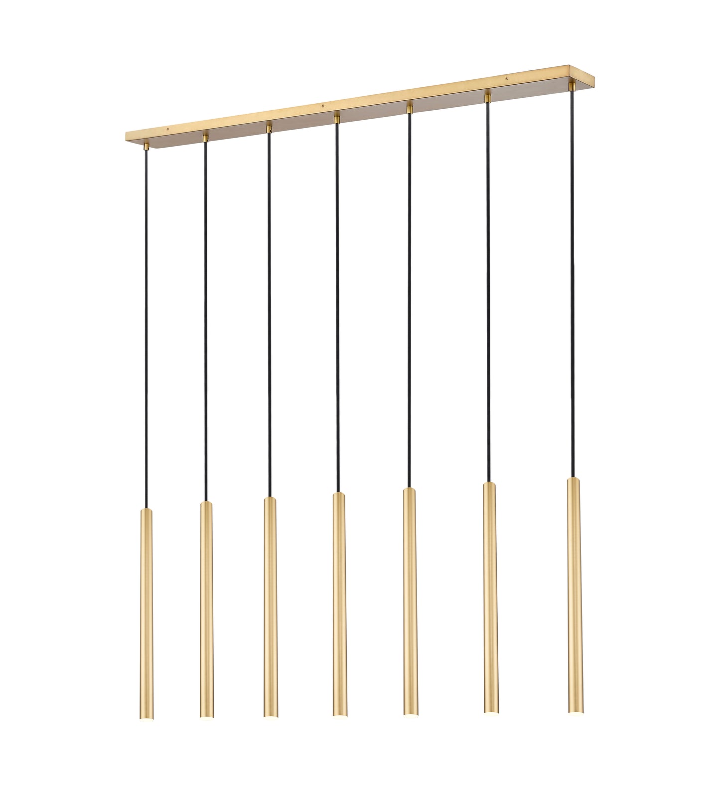 919MP24-7L-MGLD-LED - Forest 7 Light Linear 54" Chandelier - Modern Gold