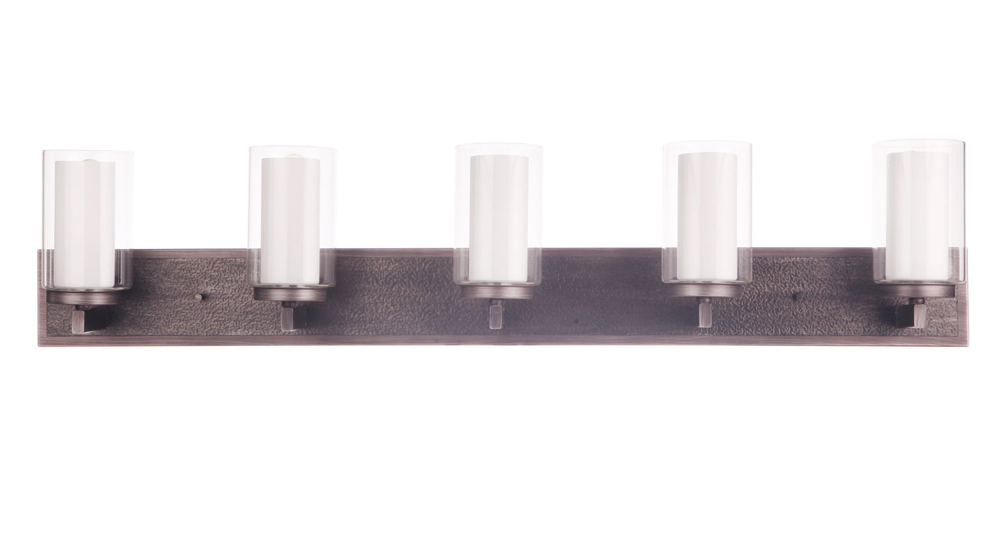11642NIVNI5 - Texture 5 Light 42" Wide Vanity Light - Natural Iron / Vintage Iron