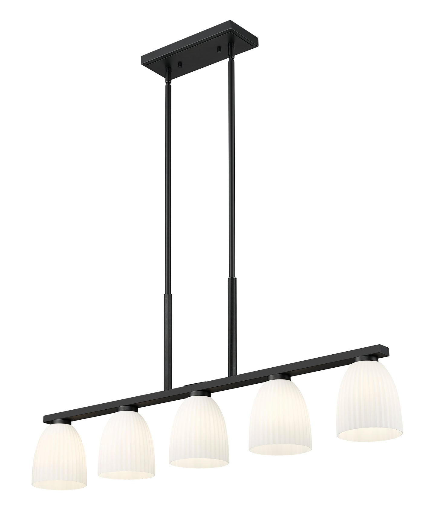 7518-5L-MB - Naya 5 Light Linear 44" Chandelier - Matte Black