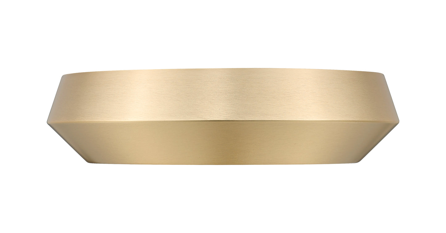 7701F12-MGLD-LED - Quasars 1 Light Flush 12" Mount - Modern Gold