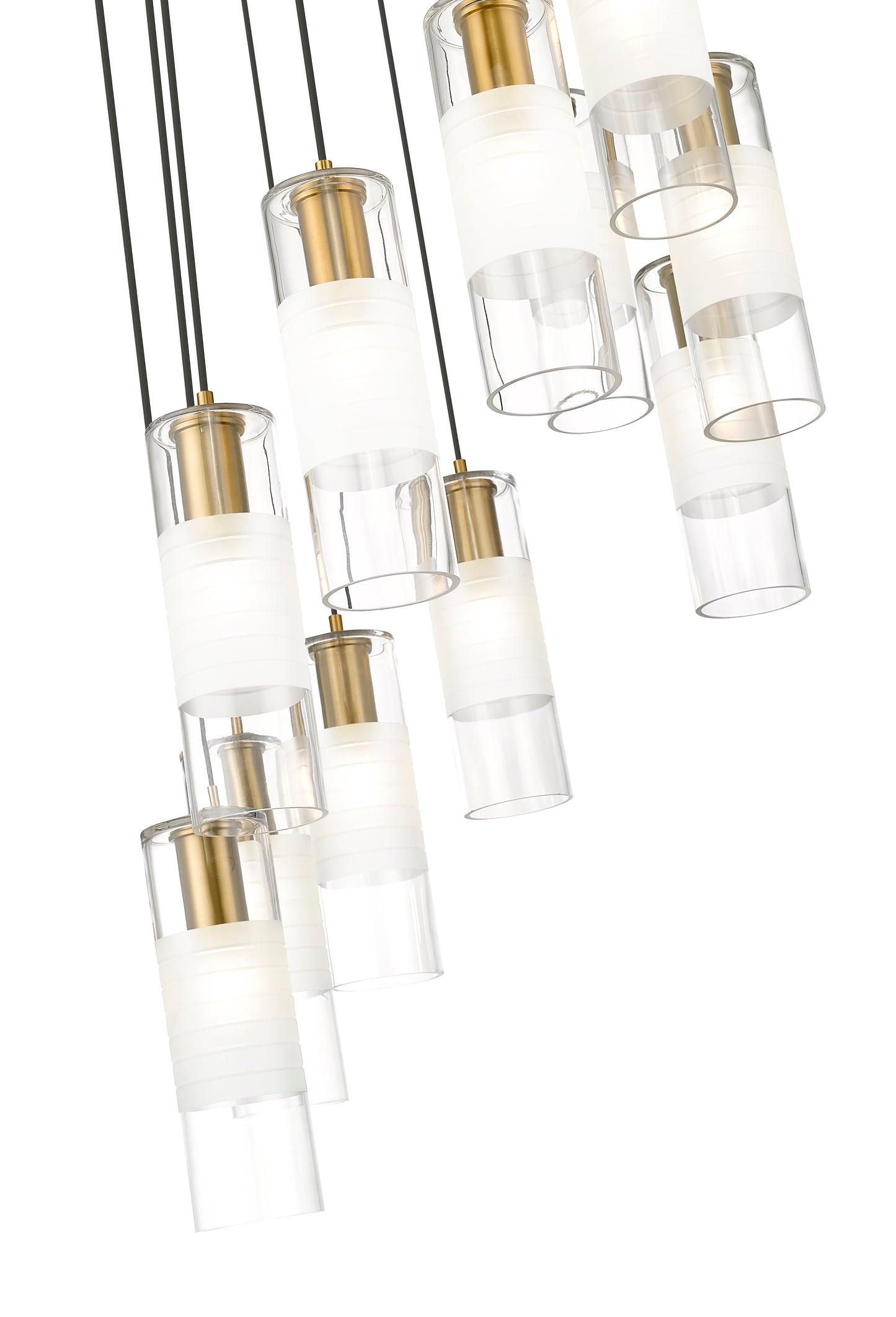 824P-11R-MGLD - Alton 11 Light 24" Chandelier - Modern Gold