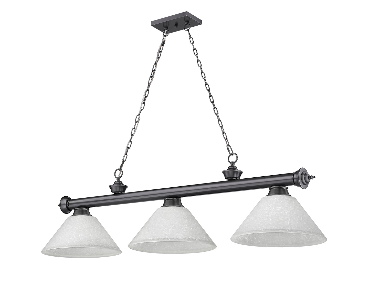 2306-3BP-AWL14 - Cordon 3 Light 57" Billiard - Bronze Plate