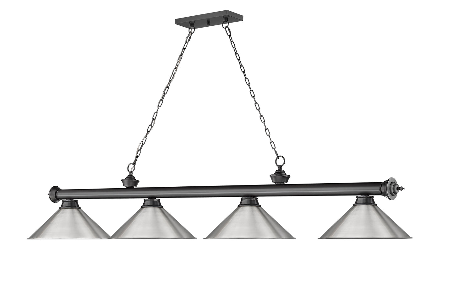 2306-4BP-BN15 - Cordon 4 Light 81" Billiard - Bronze Plate