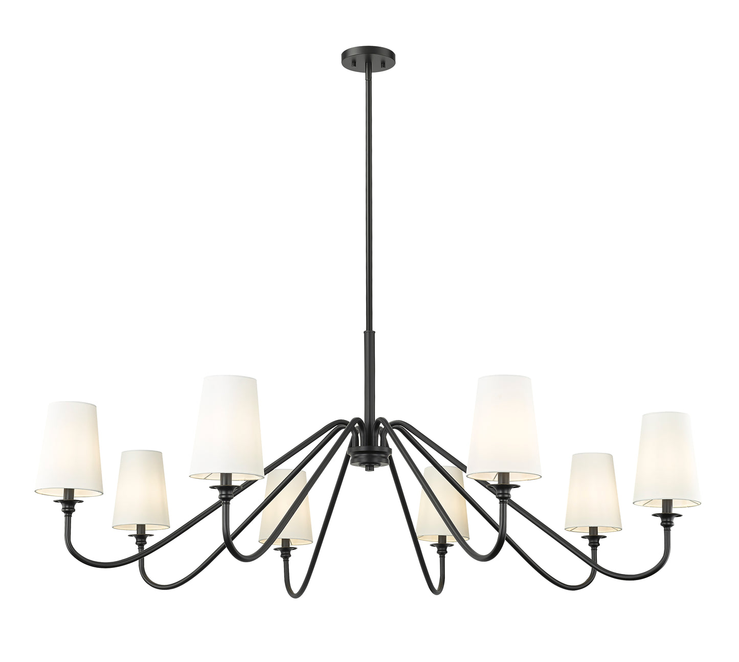 7509-8-60MB - Gianna 8 Light 60" Chandelier - Matte Black