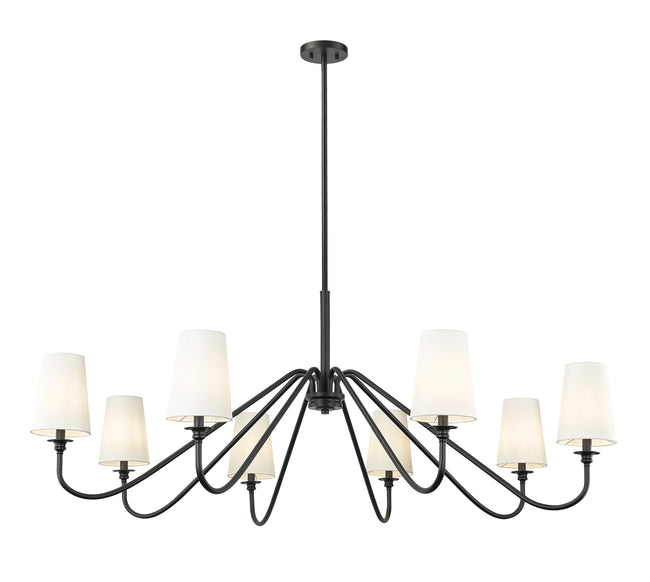 7509-8-60MB - Gianna 8 Light 60" Chandelier - Matte Black