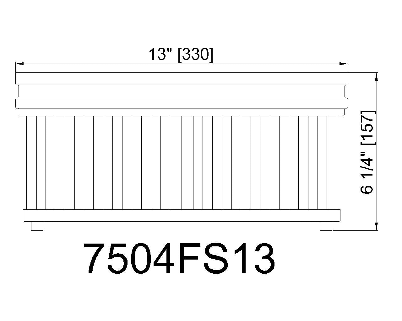 7504FS13-MB - Carnaby 2 Light Flush 13" Mount - Matte Black