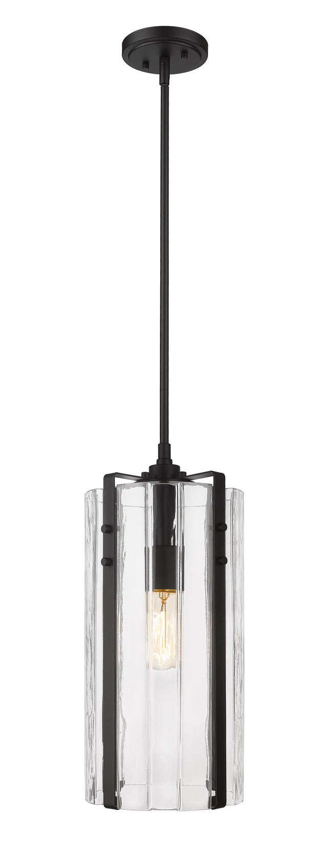 3036P8-MB - Alverton 1 Light 8" Pendant - Matte Black
