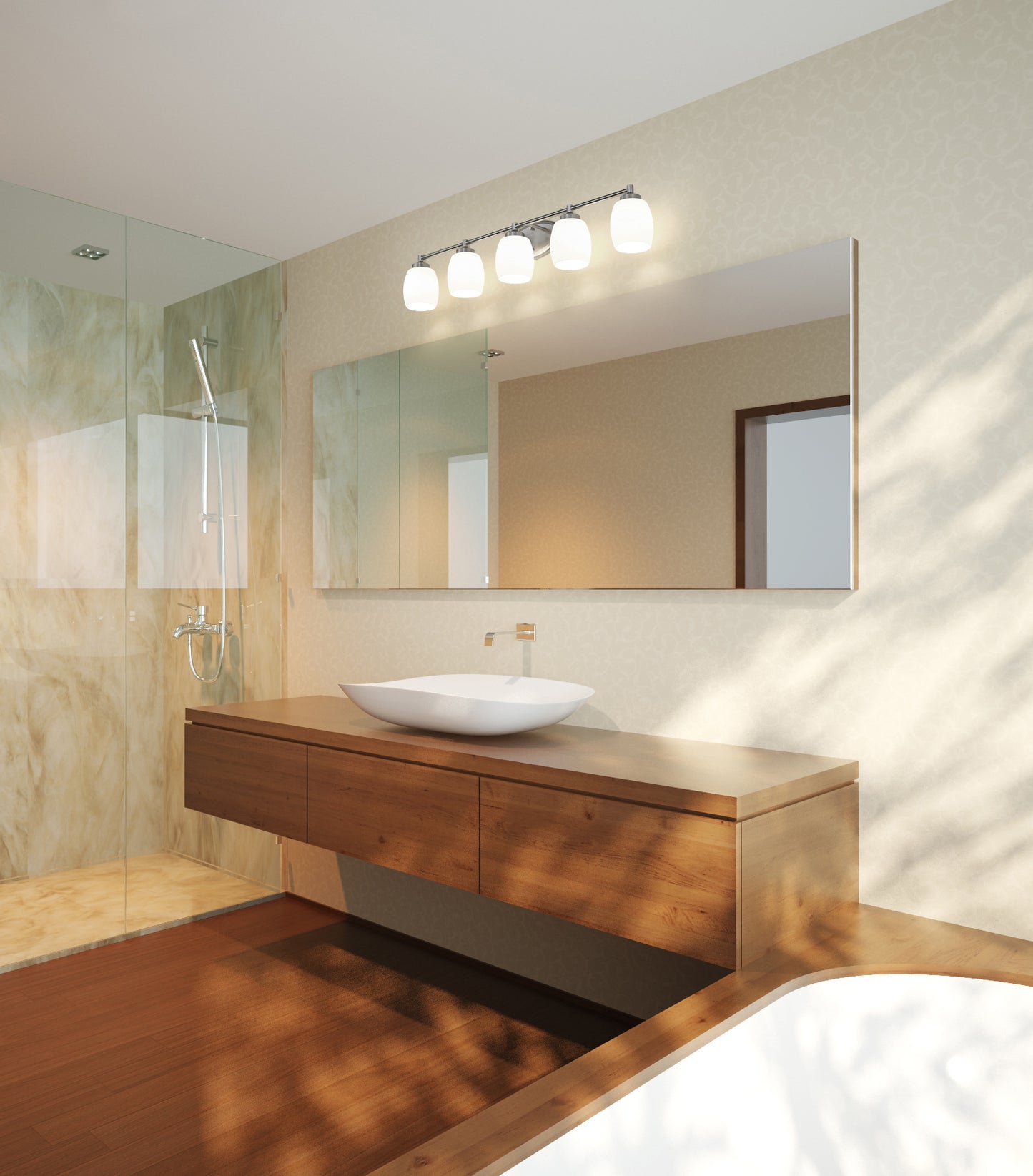745-5V-BN - Kendrick 5 Light 39" Vanity - Brushed Nickel
