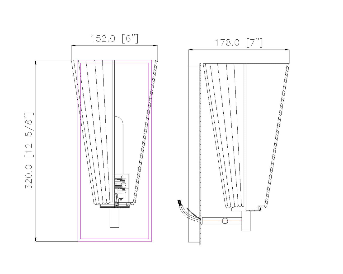 3043-1SS-BN - Farrell 1 Light Wall 13" Sconce - Brushed Nickel