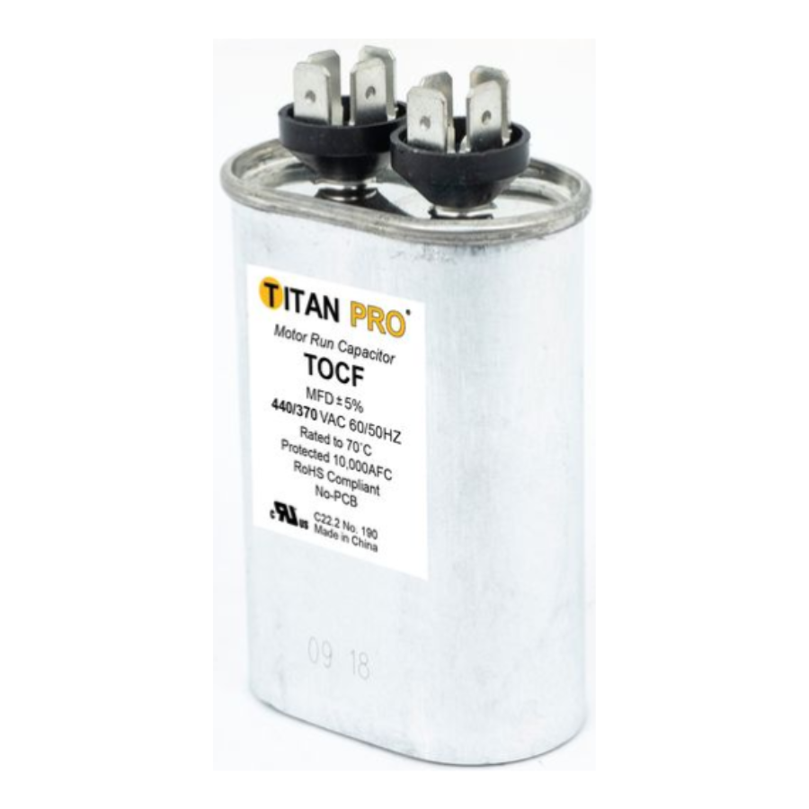 TOCF25 - TITAN PRO CAPACITOR 25 MFD 440/370V OVAL