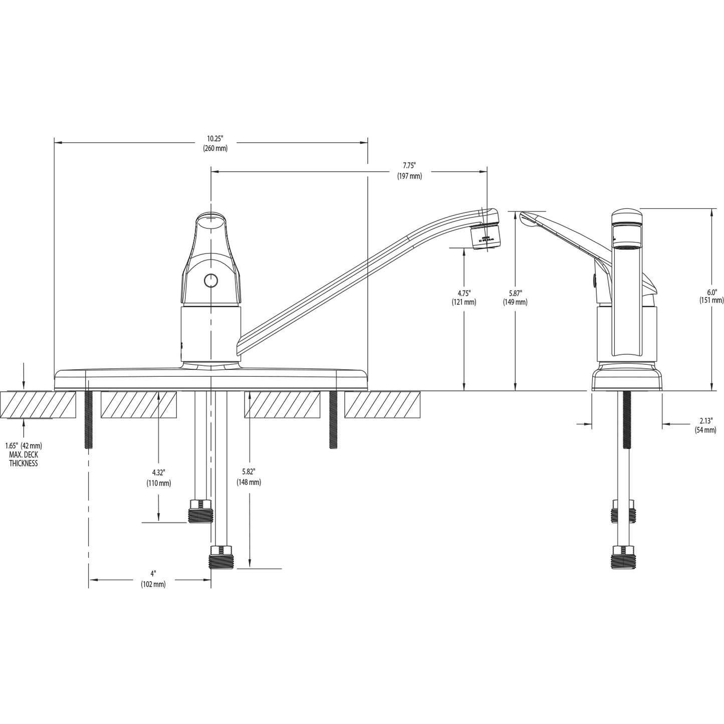 CA47511 - Flagstone Single-Handle Kitchen Faucet in Chrome