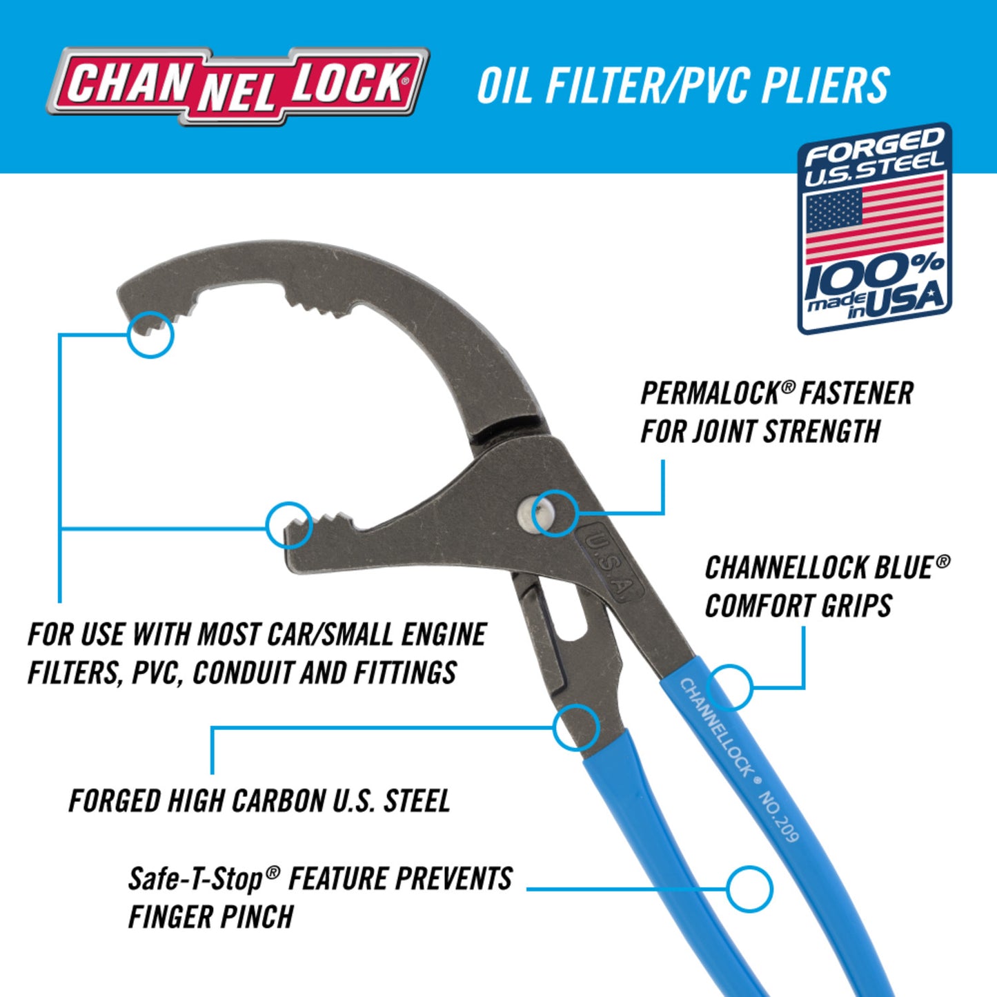 209 - 9" Oil Filter / PVC Pliers
