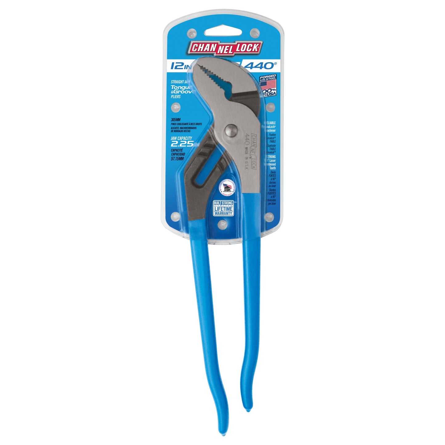 440 - 12" Straight Jaw Tongue & Groove Pliers