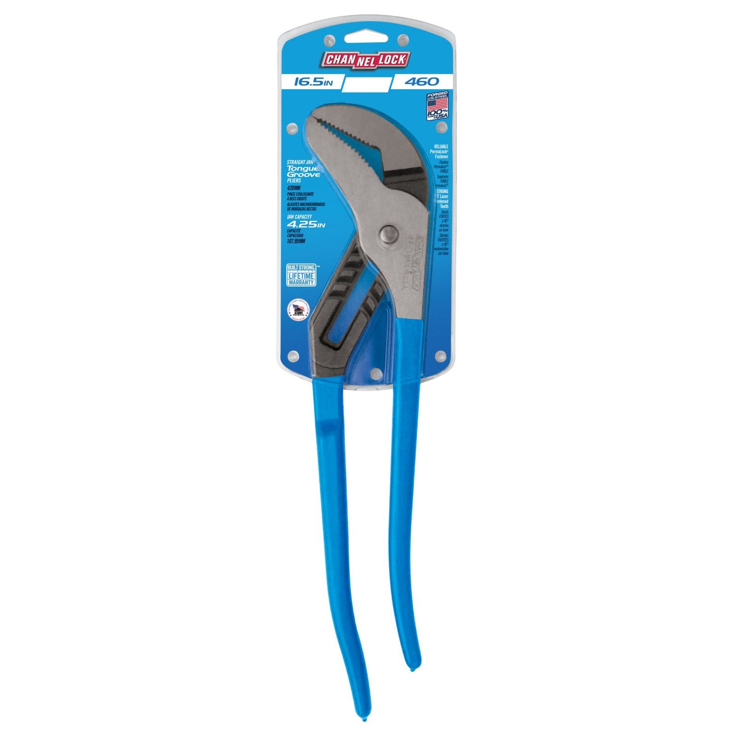460 - 16.5" Straight Jaw Tongue & Groove Pliers