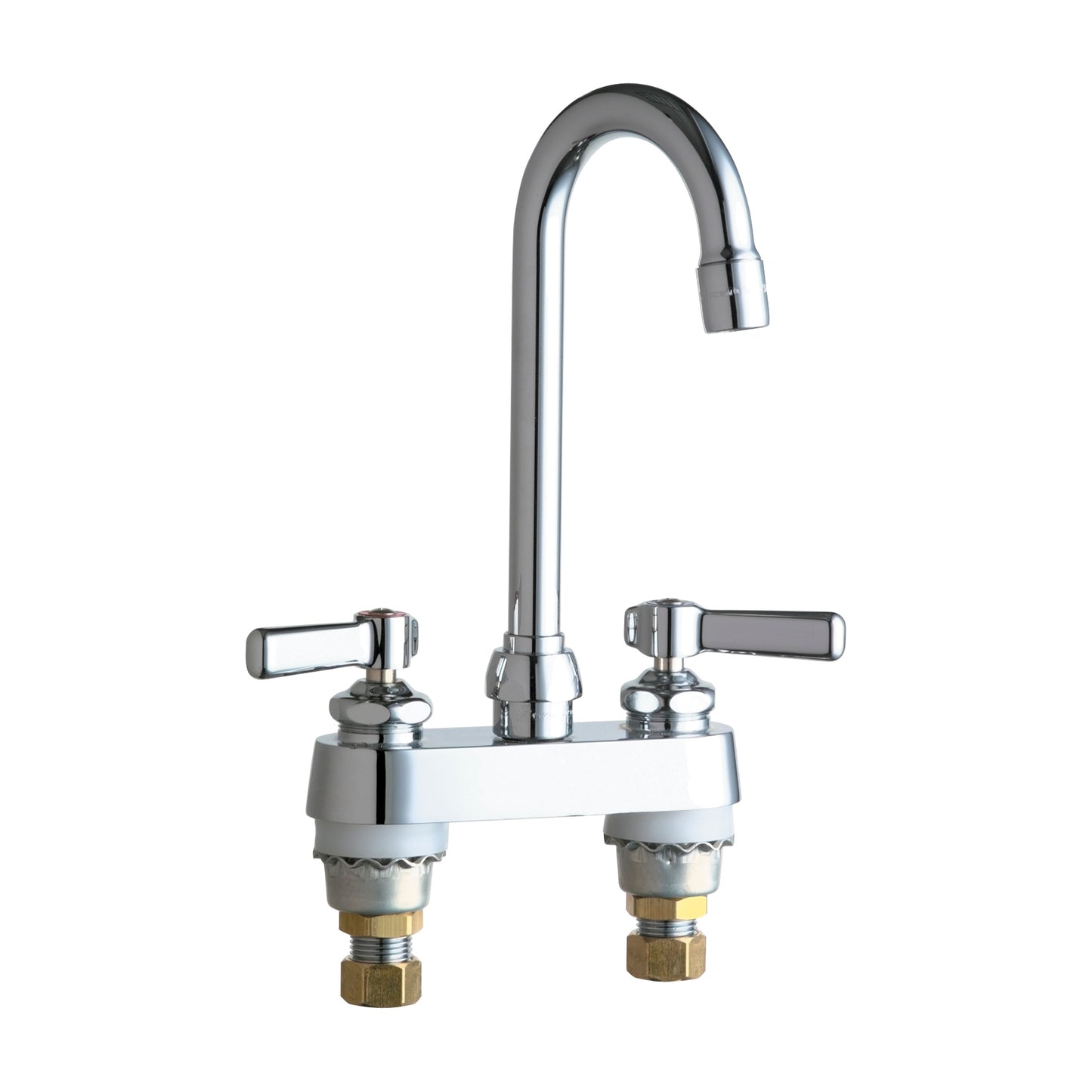 895-ABCP - Deck-Mounted Manual Faucet with 4" Centers - Polished Chrome