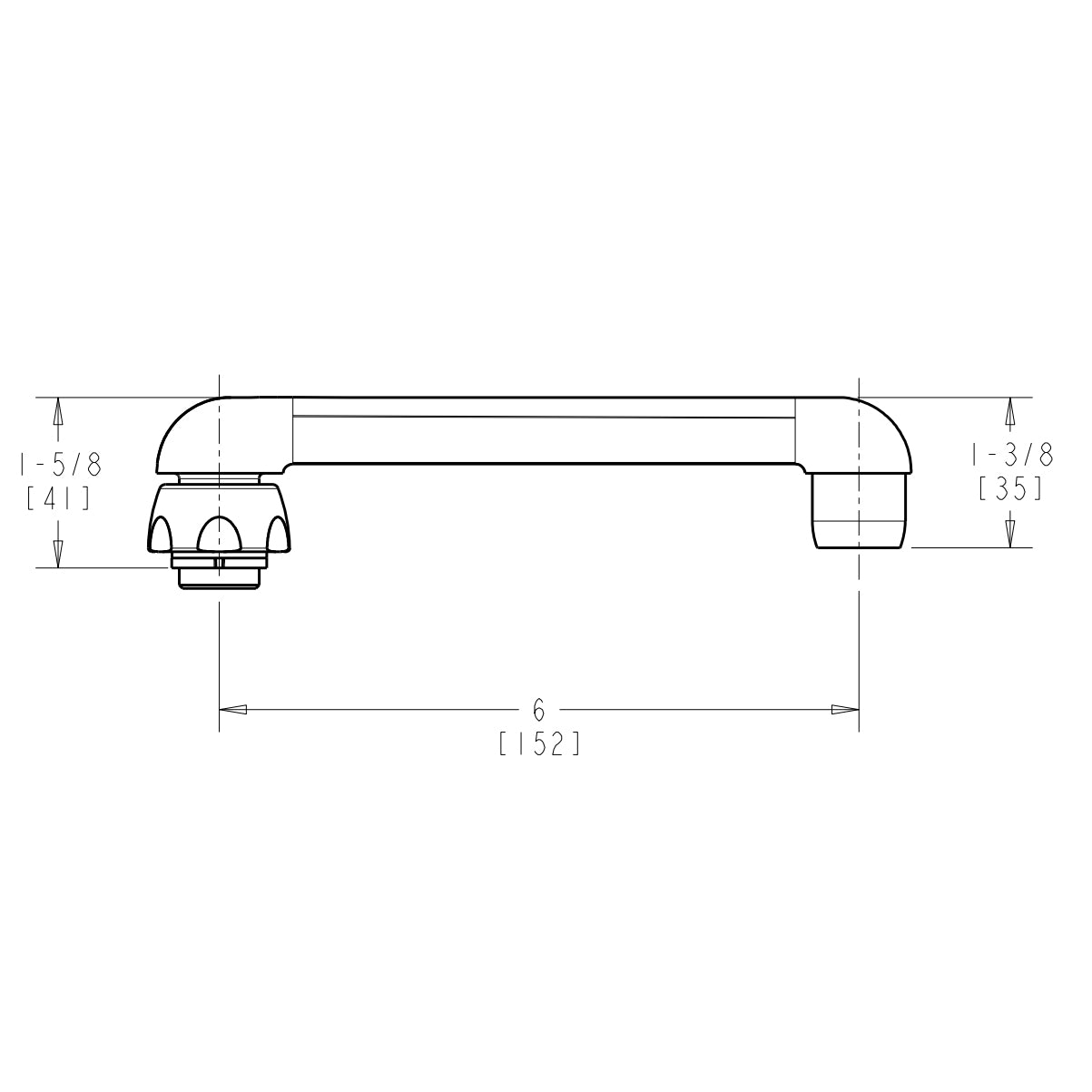 S6JKABCP - 6" S-Type Swing Spout