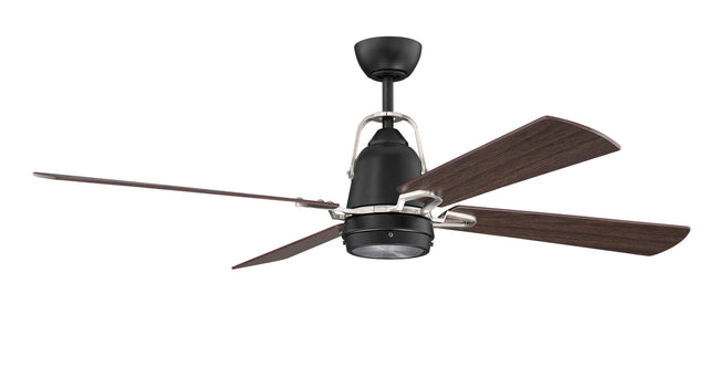 BEC52FBBNK4 - Beckett 52" 4 Blade Ceiling Fan with Light Kit - Remote & Wall Control - Flat Black /