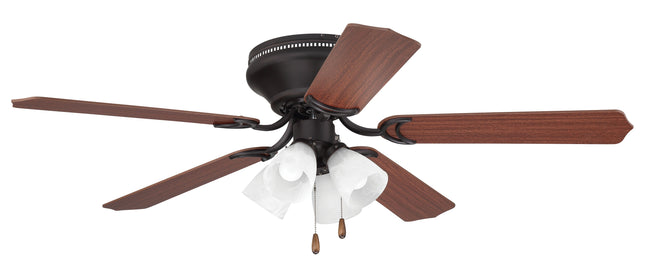 BRC52ORB5C - Brilliante 52" 5 Blade Ceiling Fan with Light Kit - Pull Chain - Oil Rubbed Bronze