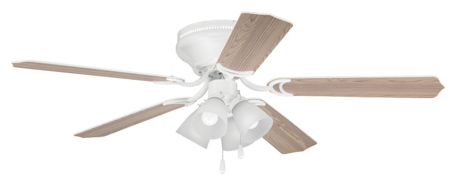 BRC52WW5C - Brilliante 52" 5 Blade Ceiling Fan with Light Kit - Pull Chain - White