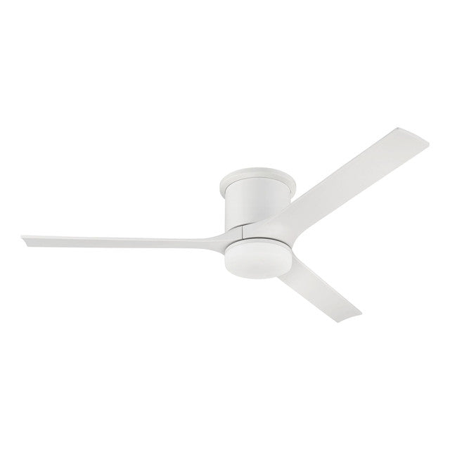 BRK60W3 - Burke 60" 3 Blade Indoor / Outdoor Ceiling Fan with Light Kit - Remote Control - White