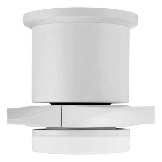 BRK60W3 - Burke 60" 3 Blade Indoor / Outdoor Ceiling Fan with Light Kit - Remote Control - White