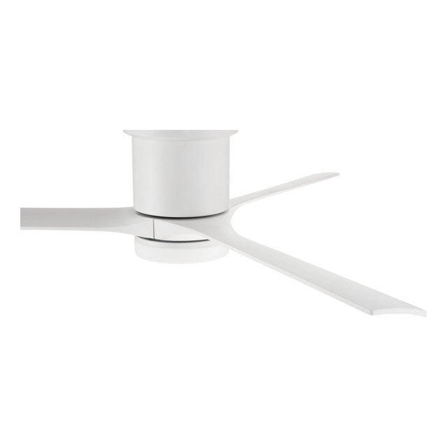 BRK60W3 - Burke 60" 3 Blade Indoor / Outdoor Ceiling Fan with Light Kit - Remote Control - White