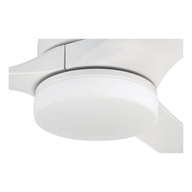 BRK60W3 - Burke 60" 3 Blade Indoor / Outdoor Ceiling Fan with Light Kit - Remote Control - White