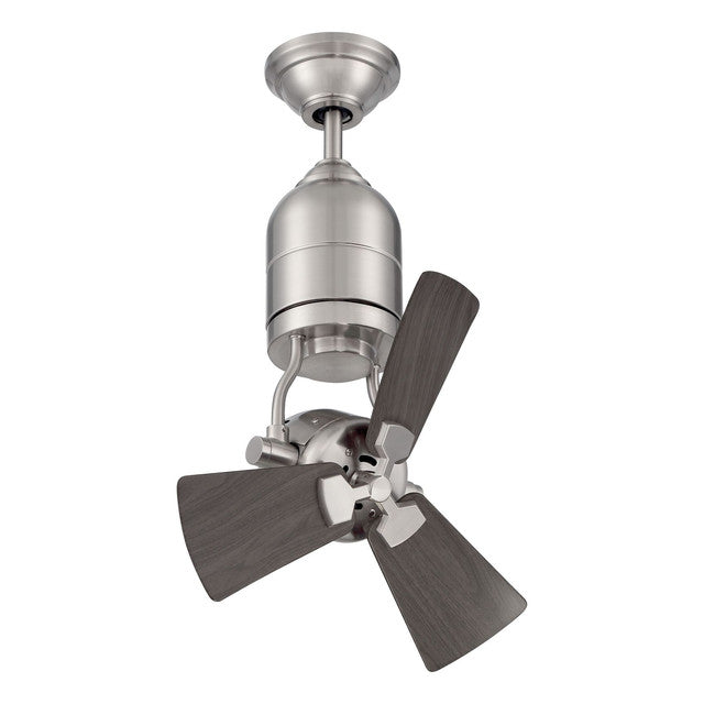 BW318BNK3 - Bellows Uno 18" 3 Blade Ceiling Fan with Light Kit - Remote Control - Brushed Polished N