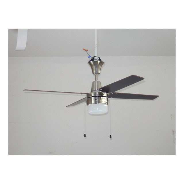 CON48BNK4C1 - Connery 48" 4 Blade Ceiling Fan with Light Kit - Pull Chain - Brushed Polished Nickel
