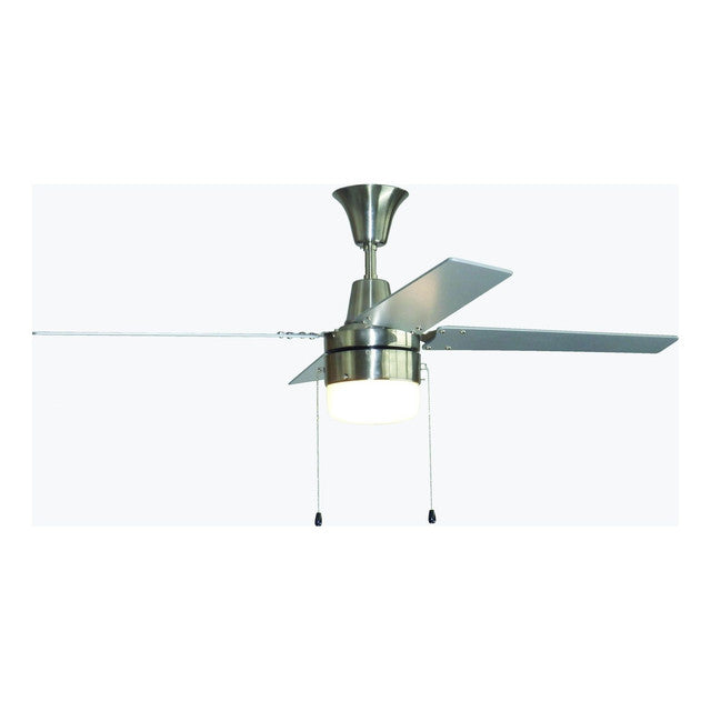 CON48BNK4C1-48BN - Connery 48" 4 Blade Ceiling Fan with Light Kit - Pull Chain - Brushed Polished Ni