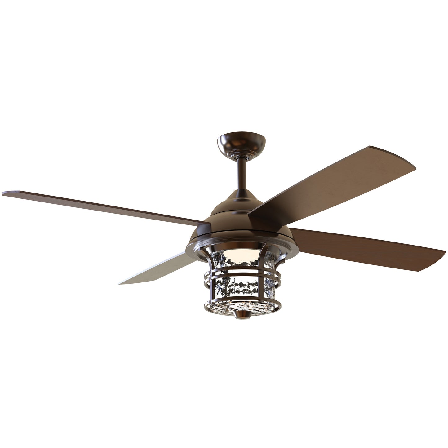 CYD56OB4 - Courtyard 56" 4 Blade Indoor / Outdoor Ceiling Fan with Light Kit - Remote & Wall Control