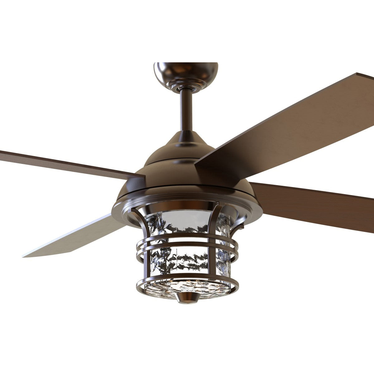 CYD56OB4 - Courtyard 56" 4 Blade Indoor / Outdoor Ceiling Fan with Light Kit - Remote & Wall Control