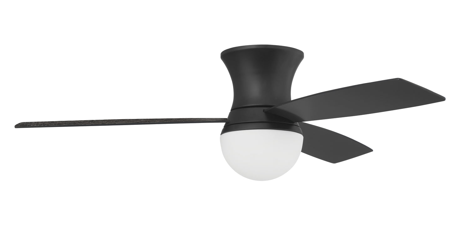 DBK52FB3 - Daybreak 52" 3 Blade Ceiling Fan with Light Kit - Wi-Fi Remote Control - Flat Black