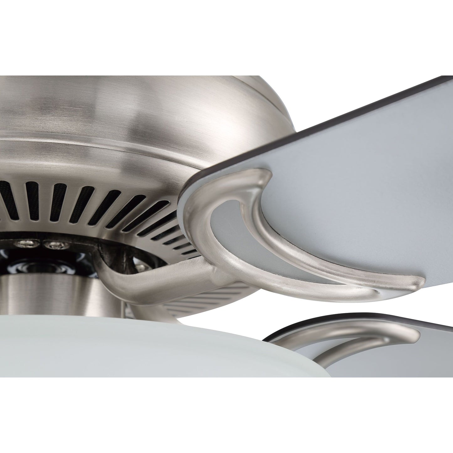 DCF52BNK5C1W - Decorator's Choice 52" 5 Blade Ceiling Fan with Light Kit - Pull Chain - Brushed Poli