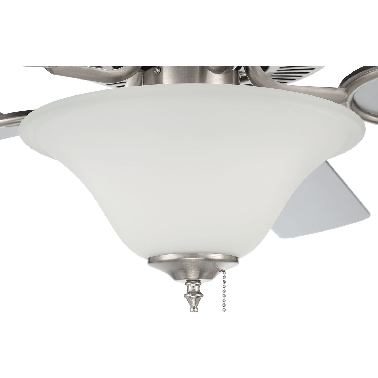 DCF52BNK5C1W - Decorator's Choice 52" 5 Blade Ceiling Fan with Light Kit - Pull Chain - Brushed Poli