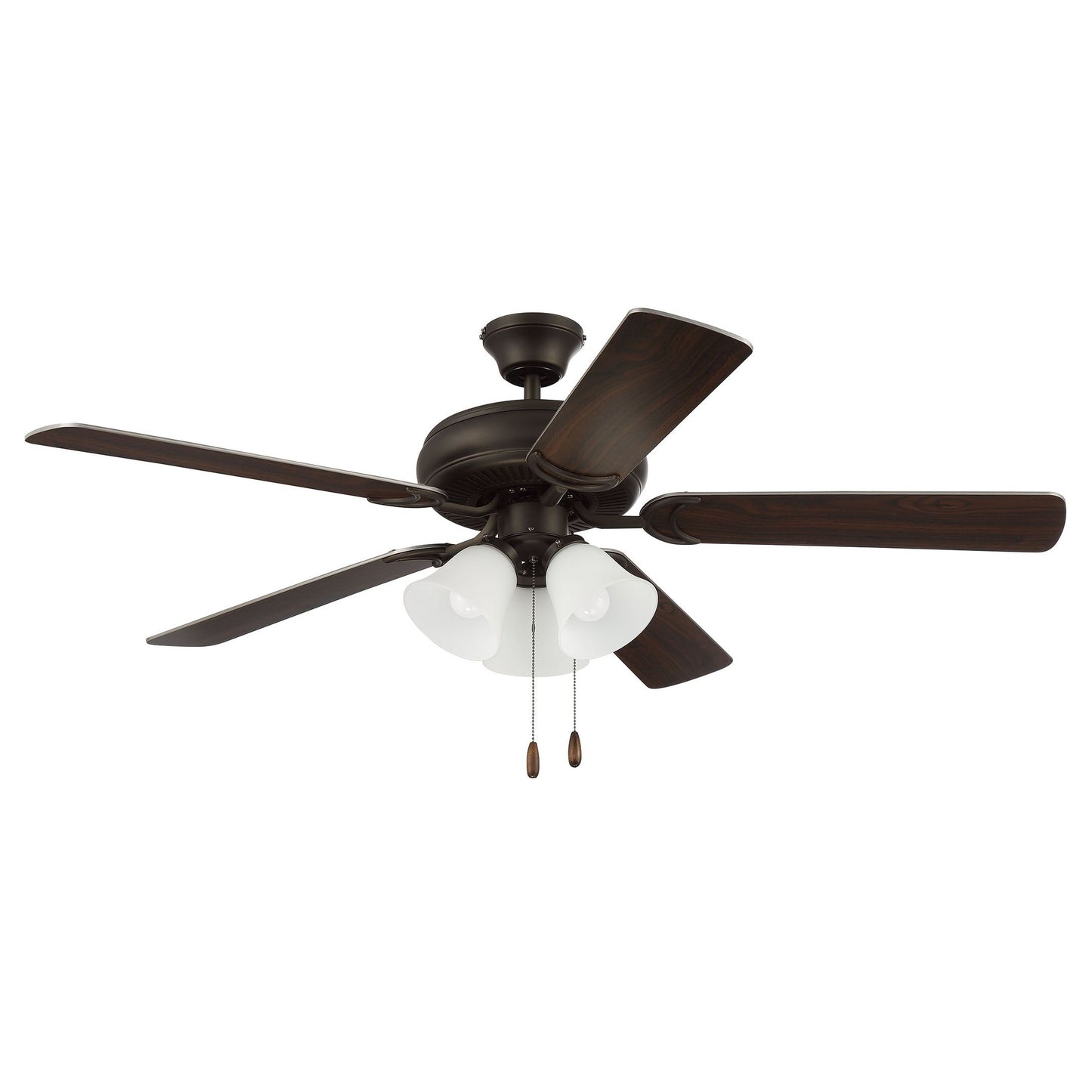 DCF52ESP5C3W - Decorator's Choice 52" 5 Blade Ceiling Fan with Light Kit - Pull Chain - Espresso