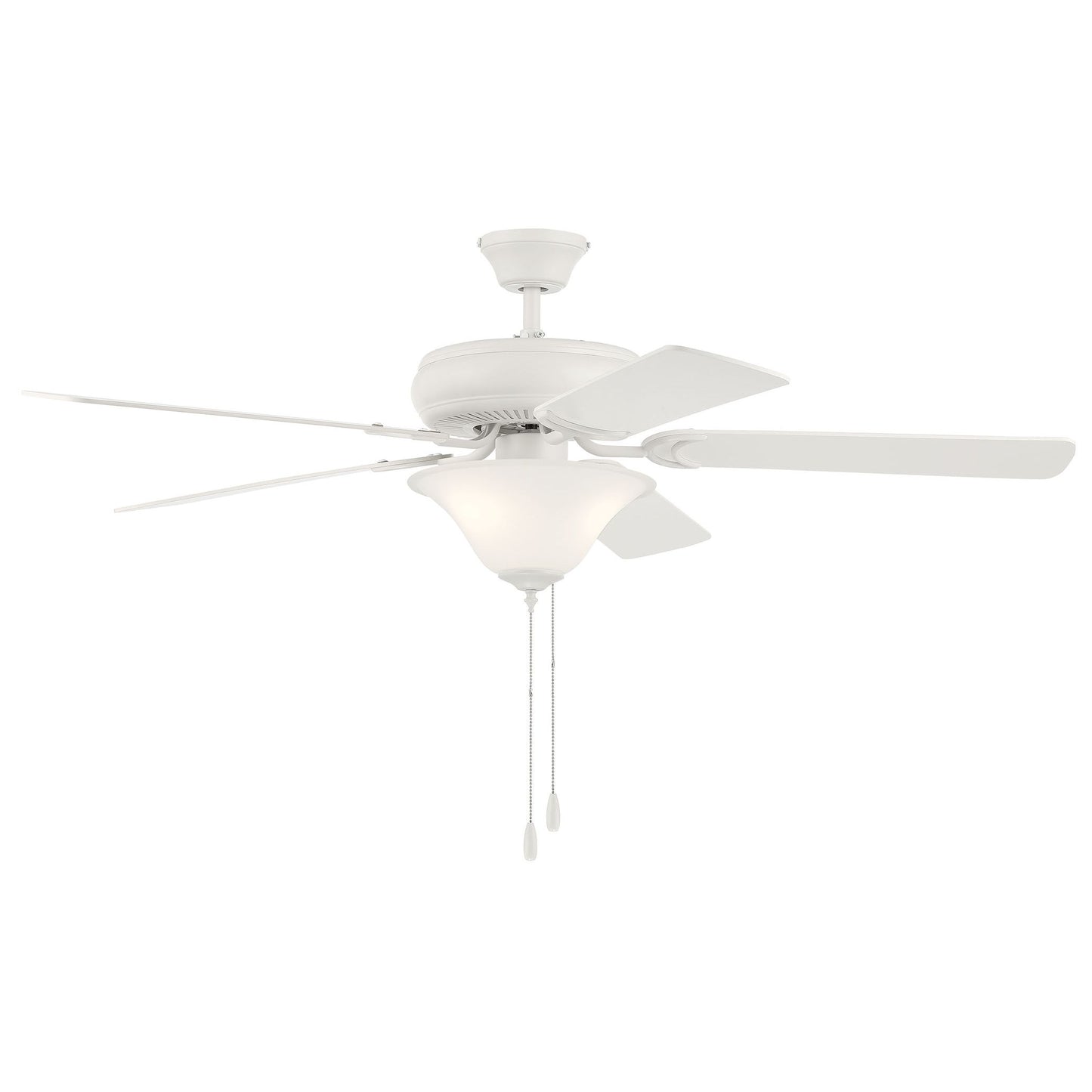 DCF52W5C1W - Decorator's Choice 52" 5 Blade Ceiling Fan with Light Kit - Pull Chain - Matte White