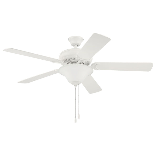 DCF52W5C1W - Decorator's Choice 52" 5 Blade Ceiling Fan with Light Kit - Pull Chain - Matte White