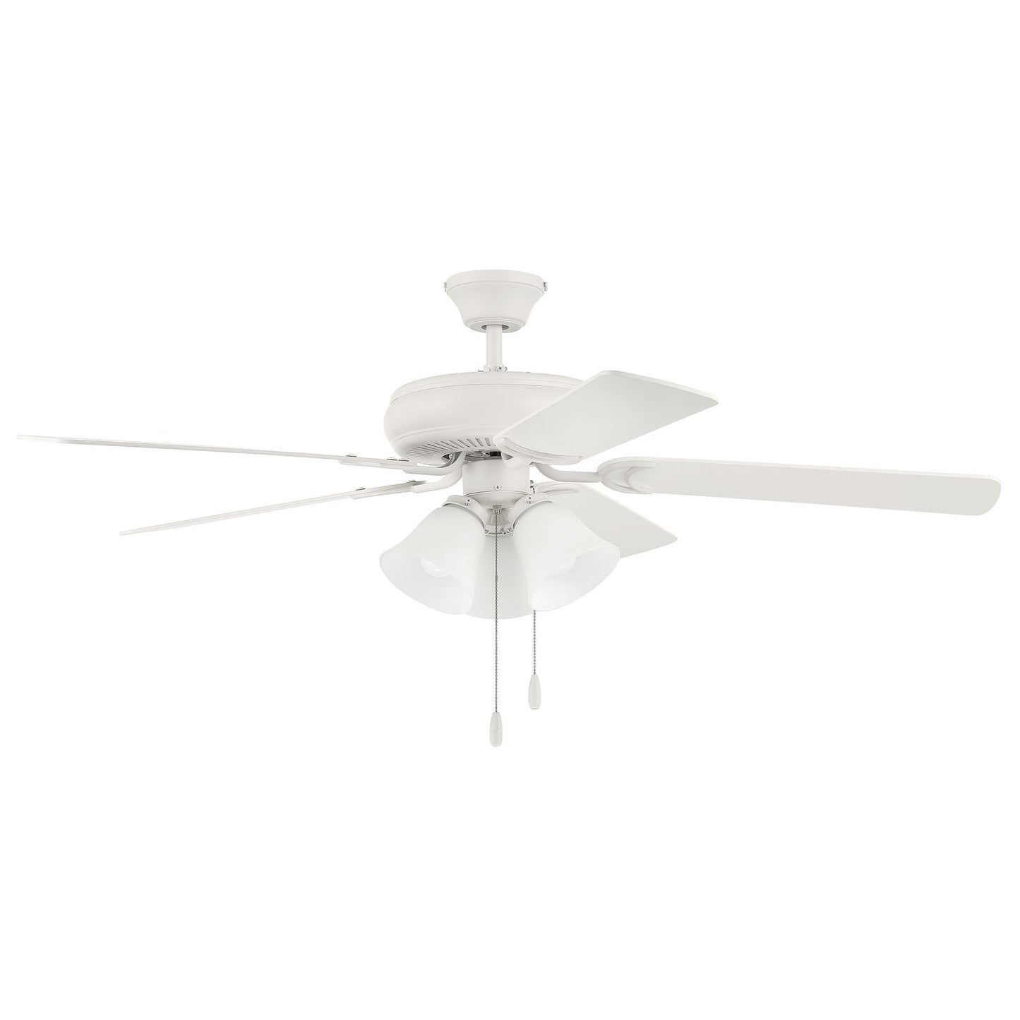DCF52W5C3W - Decorator's Choice 52" 5 Blade Ceiling Fan with Light Kit - Pull Chain - Matte White