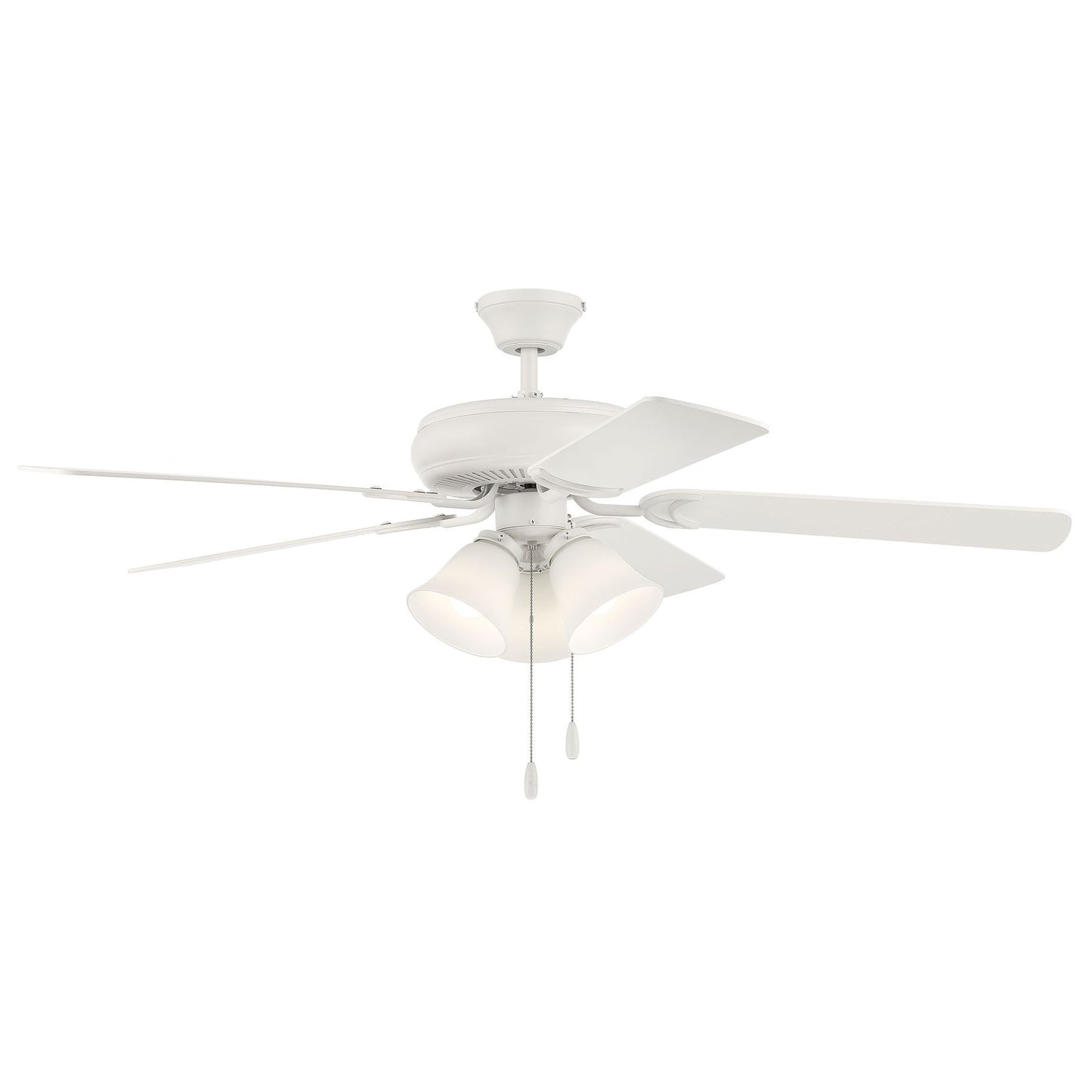 DCF52W5C3W - Decorator's Choice 52" 5 Blade Ceiling Fan with Light Kit - Pull Chain - Matte White