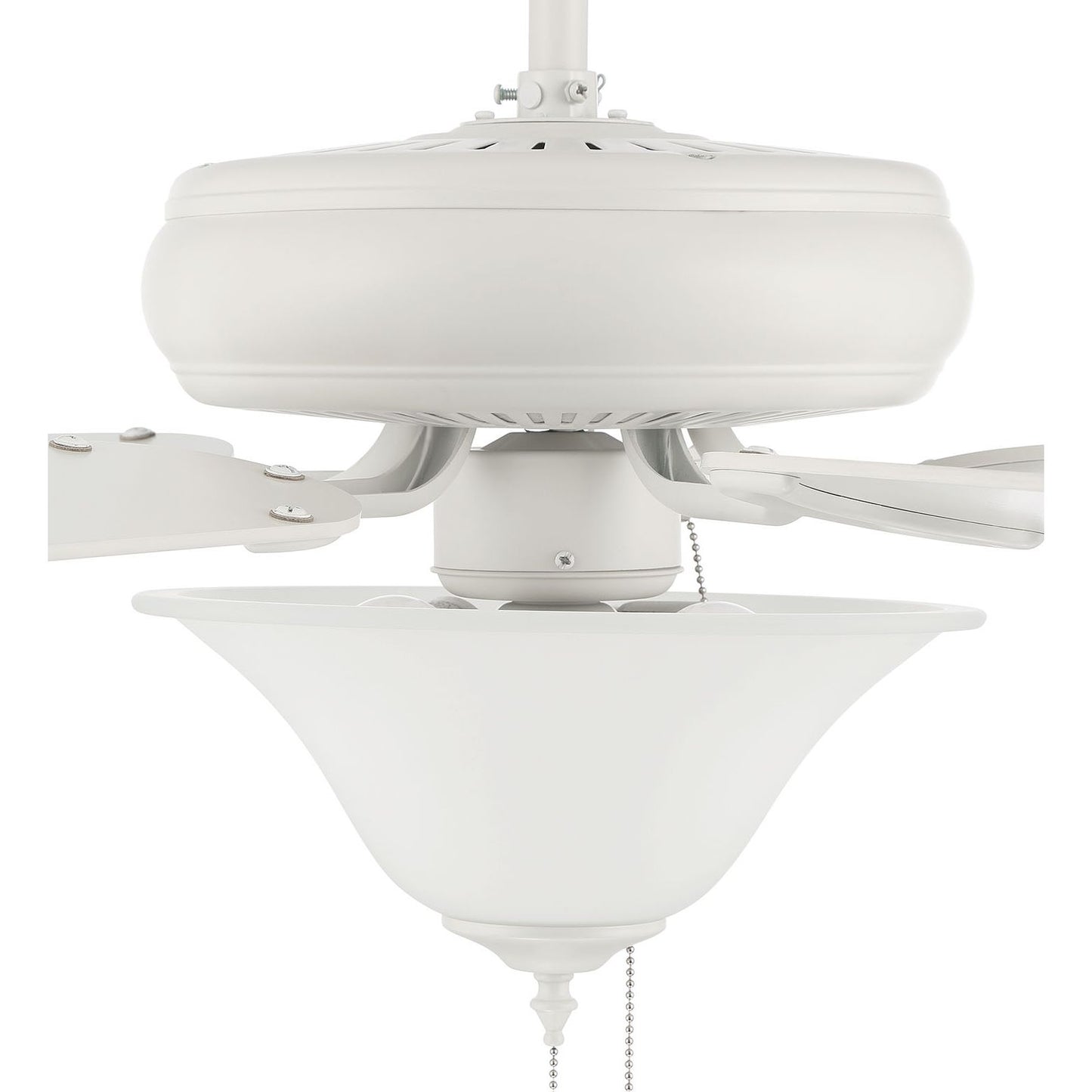DCF52W5C3W - Decorator's Choice 52" 5 Blade Ceiling Fan with Light Kit - Pull Chain - Matte White