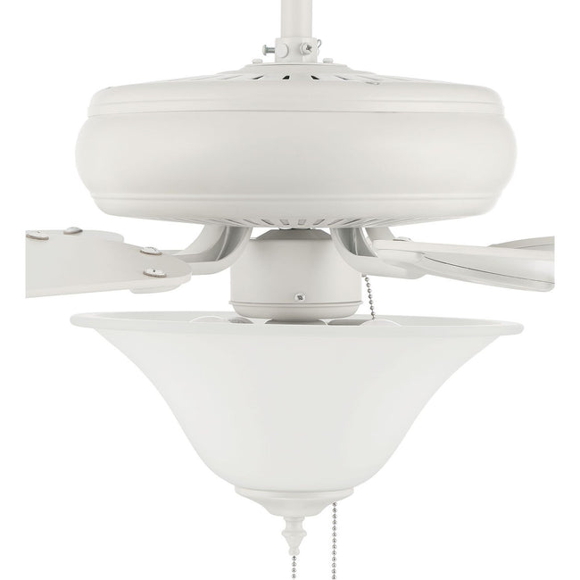DCF52W5C3W - Decorator's Choice 52" 5 Blade Ceiling Fan with Light Kit - Pull Chain - Matte White