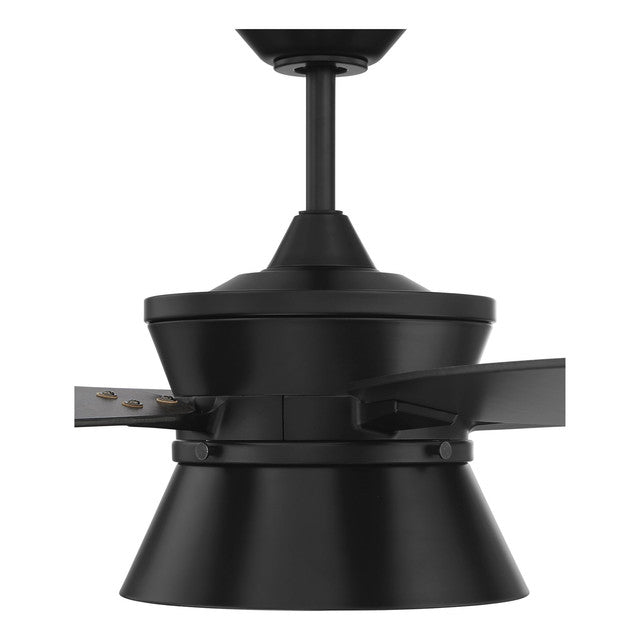 DMK52FB5 - Dominick 52" 5 Blade Ceiling Fan with Light Kit - Remote Control - Flat Black