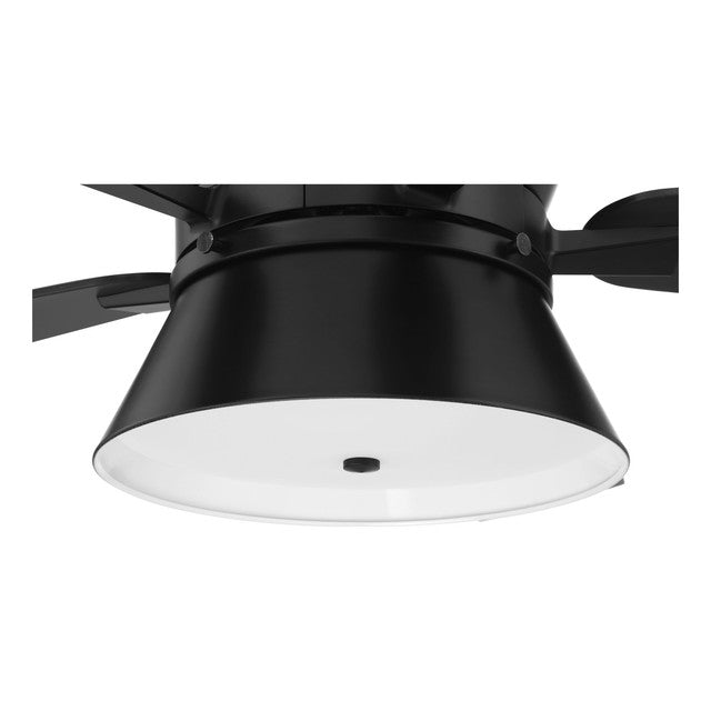 DMK52FB5 - Dominick 52" 5 Blade Ceiling Fan with Light Kit - Remote Control - Flat Black