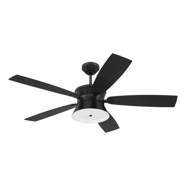 DMK52FB5 - Dominick 52" 5 Blade Ceiling Fan with Light Kit - Remote Control - Flat Black