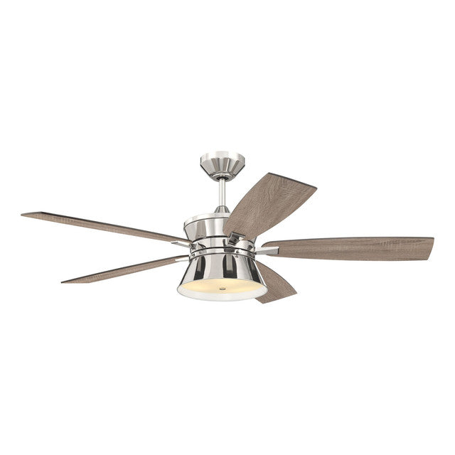 DMK52PLN5 - Dominick 52" 5 Blade Ceiling Fan with Light Kit - Remote Control - Polished Nickel