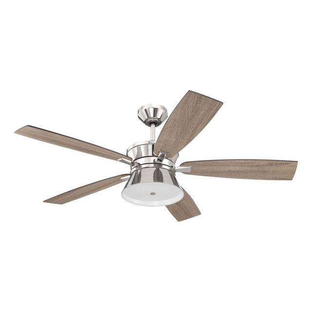 DMK52PLN5 - Dominick 52" 5 Blade Ceiling Fan with Light Kit - Remote Control - Polished Nickel