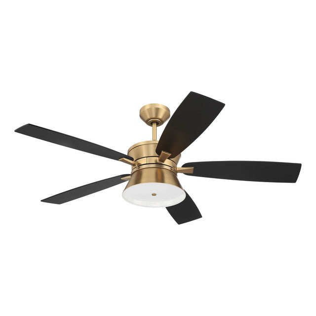 DMK52SB5 - Dominick 52" 5 Blade Ceiling Fan with Light Kit - Remote Control - Satin Brass