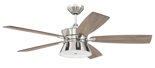DMK52PLN5 - Dominick 52" 5 Blade Ceiling Fan with Light Kit - Remote Control - Polished Nickel